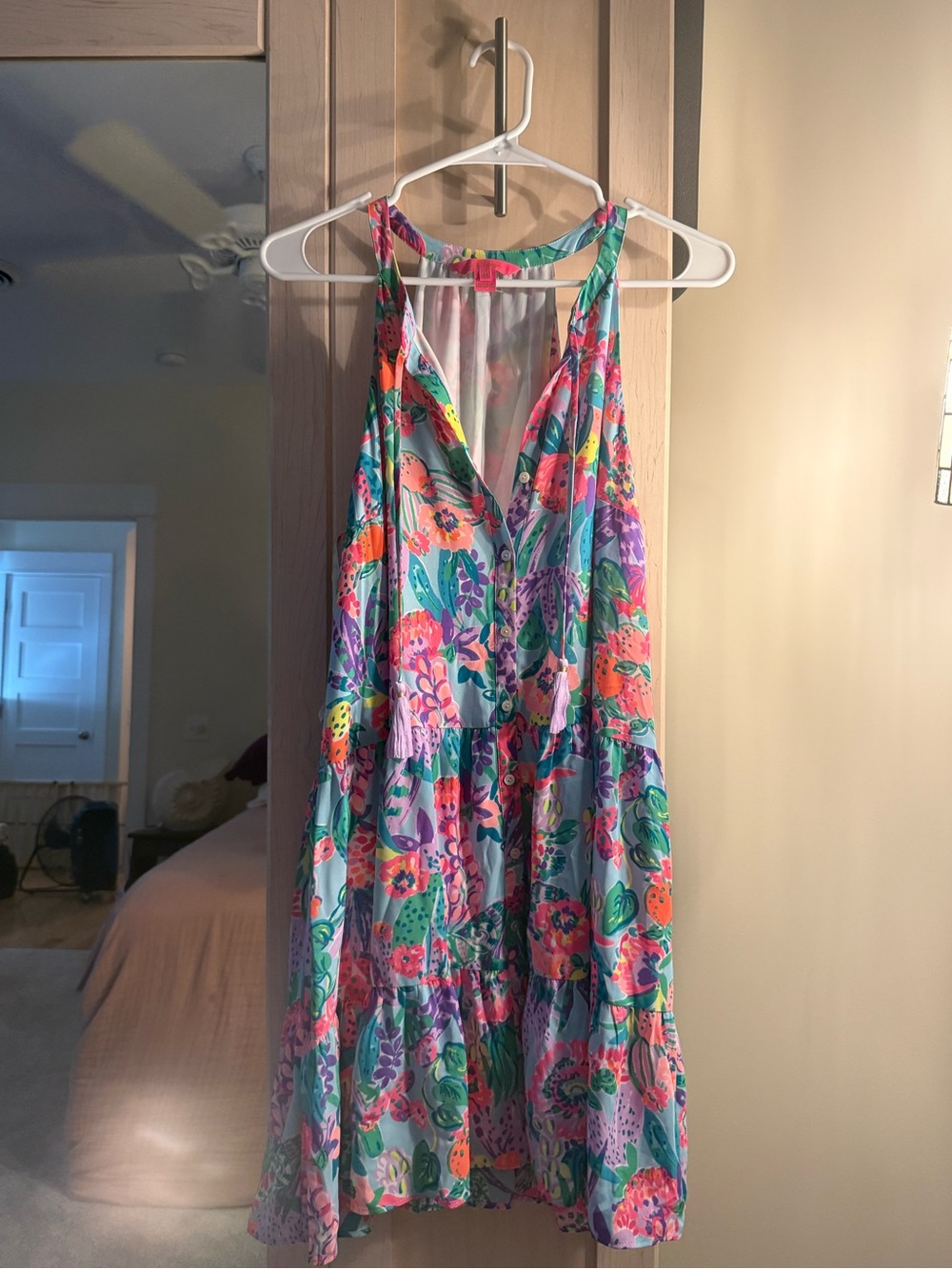 Lilly Pulitzer Multicolor Floral Halter Sundress - Pink, Green, Blue